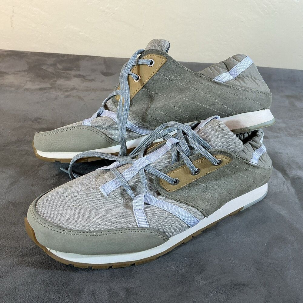 Forsake Shoreline Sneakers Gray Suede Canvas Womens 11 M Eur Shoes